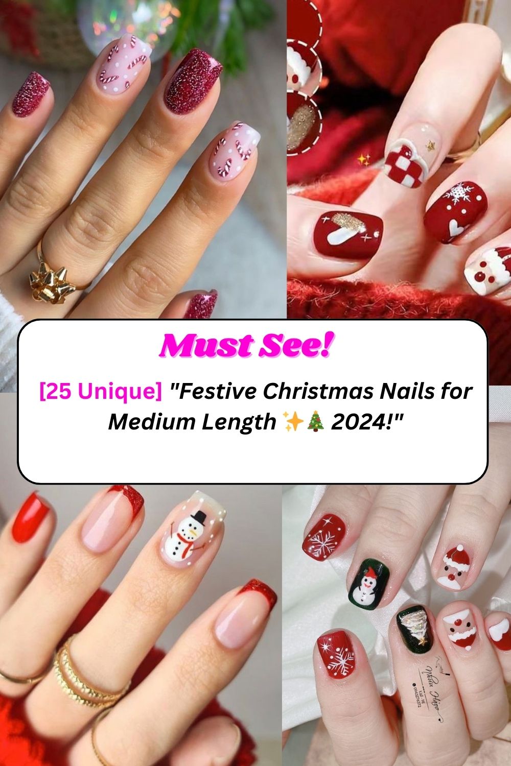 Christmas Nails for Medium Length
